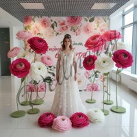 Ростовой цветок из бумаги "Ранункулюс розовый" Ростовой цветок из бумаги "Ранункулюс розовый"